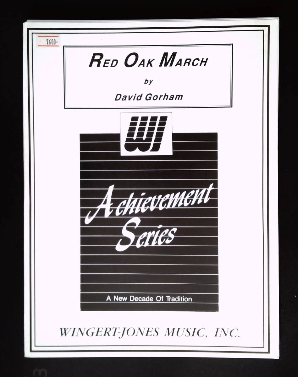 送料無料/吹奏楽楽譜/デイヴィッド・ゴーハム:レッド・オーク・マーチ/試聴可/スコア&パート譜セット拍卖