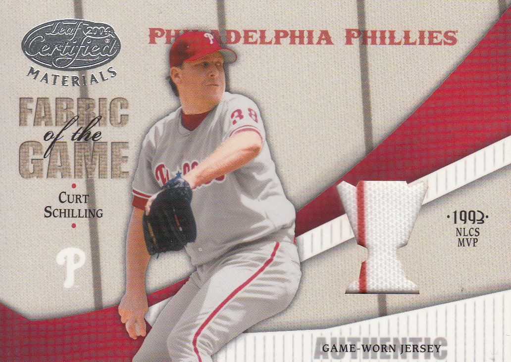 2004 Leaf Certified 'CURT SCHILLING' FABRIC of the GAME GAME-WORN JERSEY 50枚拍卖