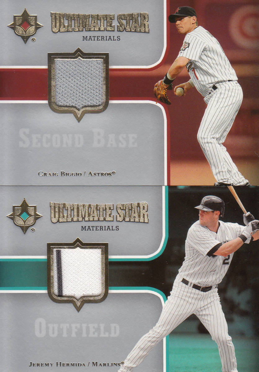 2007 ULTIMATE STAR 'CRAIG BIGGIO/JEREMY HERMIDA' GAME-USED JERSEY 2枚拍卖