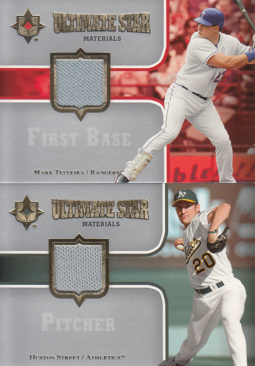 2007 ULTIMATE STAR 'MARK TEIXEIRA/HUSTON STREET ' GAME-USED JERSEY 2枚拍卖