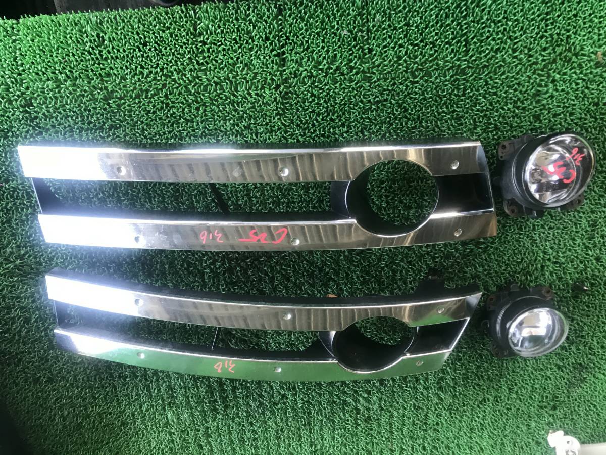 316 日産 セレナ ライダー C25 NC25 純正 フォグランプ 左右セット フォグライト メッキ フォグランプカバー セット拍卖