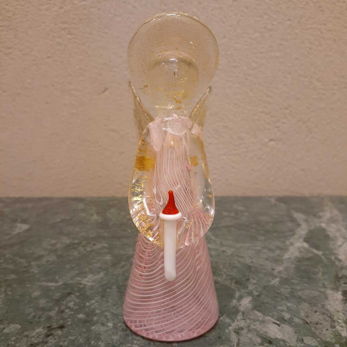 ムラノガラス ムラーノガラス オブジェ 天使 約12.5cm×5cm×4cm拍卖