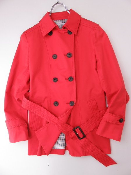 【送料無料】ジェイプレス J.PRESS 春秋 ダブルコート トレンチコート 朱色 9 M拍卖