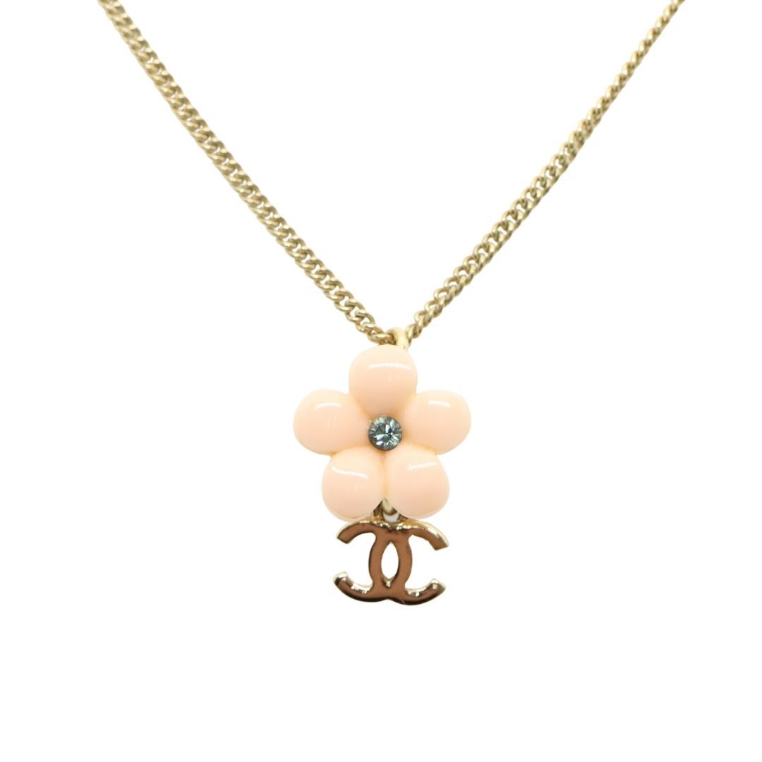 美品 シャネル ココマーク フラワー ネックレス アクセサリー ペンダント (01159) 拍卖