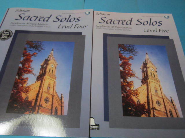 輸入ピアノ用楽譜 Sacred Solos: Level4+5セット オーディオコード付き (Joan Cupp Wesley Schaum)拍卖