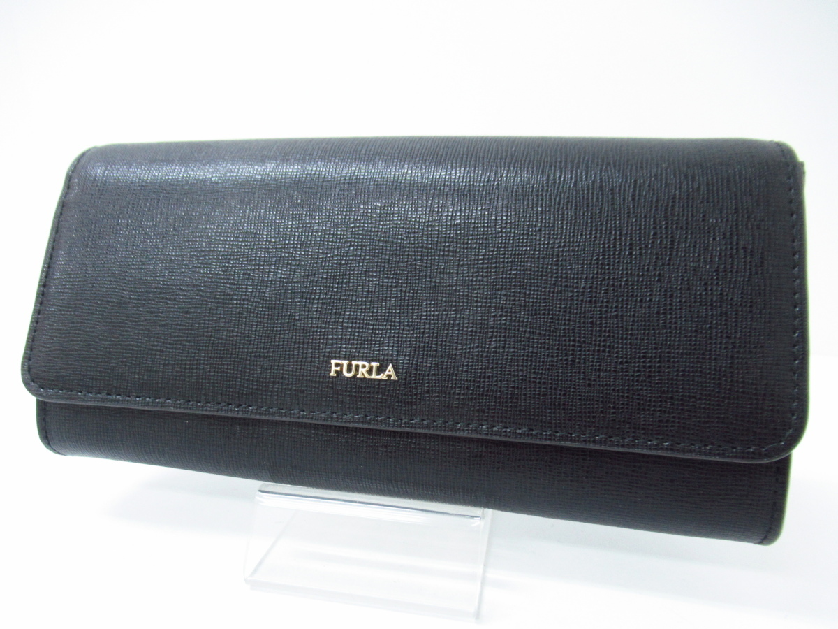 FURLA フルラ 2つ折り長財布(小銭入れあり) ブラック ▼AC22178拍卖