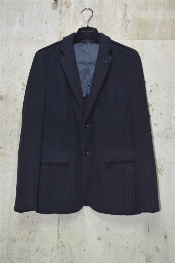 コムデ ギャルソン オムドゥ COMMEdesGARCONS HOMME DEUX ウール 製品染め 縮絨 インサイドアウトサイド ジャケット S 2020aw D0958拍卖