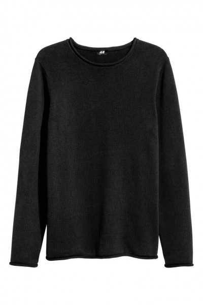 ★H&M/エイチアンドエム ロールエッジ ニット セーター/メンズ/XS☆新品拍卖