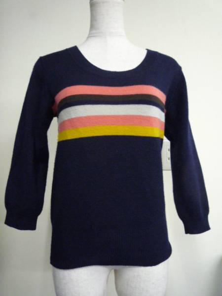 ◆ chereaux シェロー ニットトップス ネイビー サイズ2 ◆拍卖