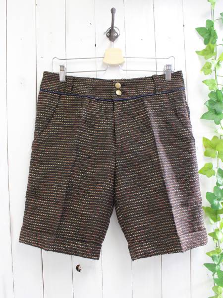 新品*FELISSIMOフェリシモ ララ・ステラ*ツイードハーフ丈 美脚ショートパンツ 5/W70-H95拍卖