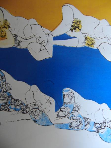 池田 満寿夫、夏の夢、希少な額装用画集より、美品、新品額装付拍卖