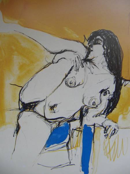 池田 満寿夫、バナナ、希少な額装用画集より、美品、新品額装付拍卖