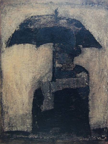 香月 泰男、待ち人、希少な額装用画集より、美品、新品額装付拍卖