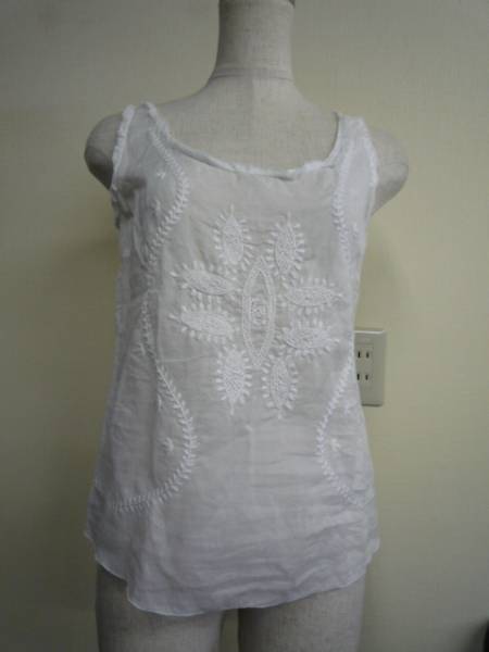 ◆ Pour la frimeプーラフリーム トップス 白 綿 ◆拍卖