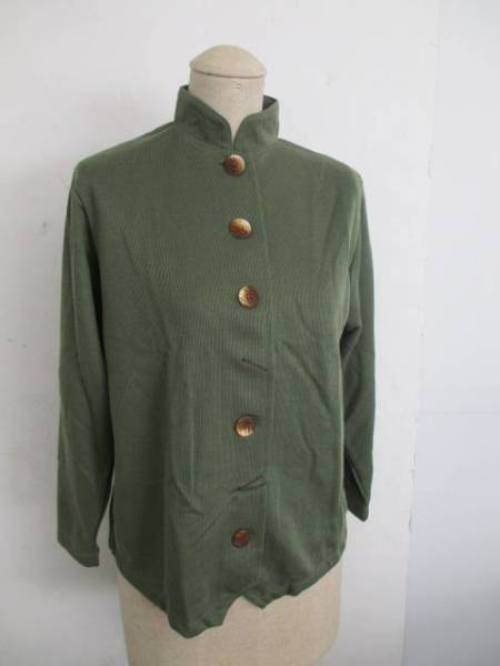 【タグ付き!】★ruru house★長袖カーディガン 緑系 サイズM~L 日本製拍卖