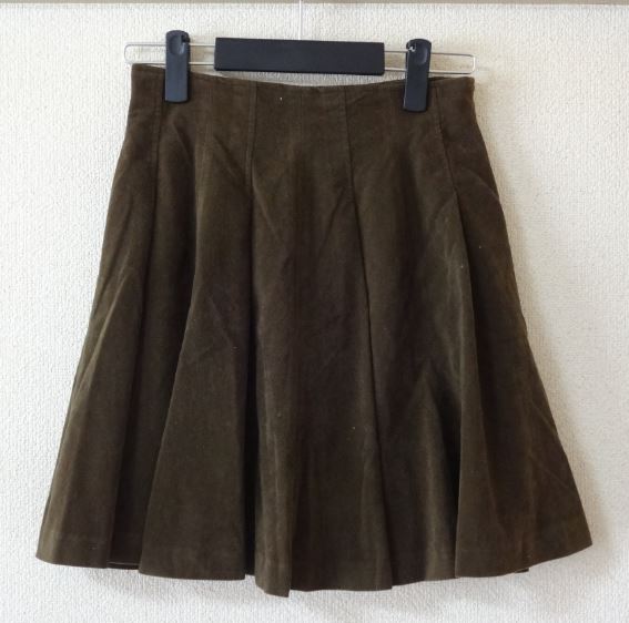 EDIT Ⅱ スカート フレアースカート ブラウン ベロア 可愛い szkkuj y 0303★拍卖