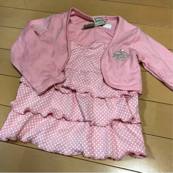 新品◆ 長袖ボレロ&ドット柄 3段フリルキャミソール ◆ 2枚セット ◆ 9590拍卖