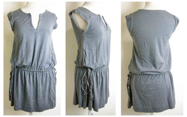 ■FLORENT【フローレント】グレー 腰 紐付 チュニック ワンピース (M相当)拍卖