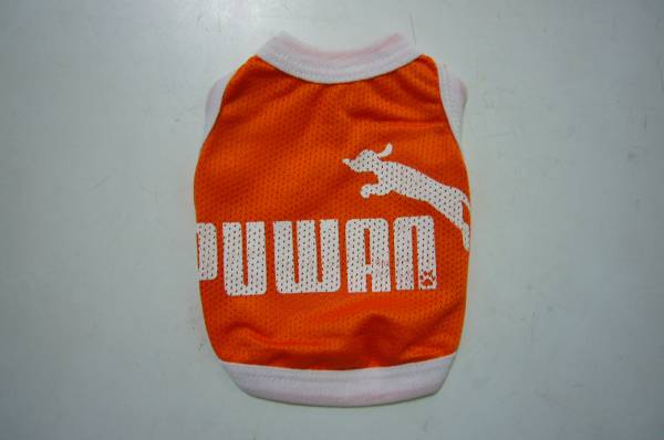 1号★送料無料・ネコポス便★小型犬(4S)ワンTメッシュpuwan(オレンジ)拍卖