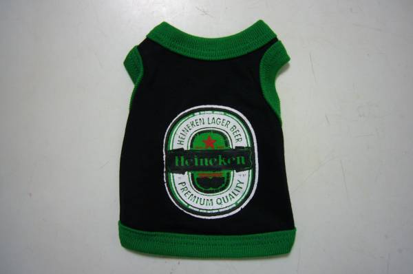 ①号★送料無料・ネコポス便★小型犬タンク ハイネケン(黒)拍卖