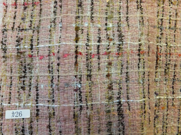 カ26 毛絹ラメ入りソフトツイ-ドのシャレは とても拍卖