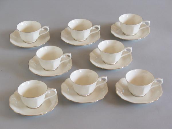 ノリタケRC モーニングカップ&ソーサー ふち金八角形 8客セット USED拍卖