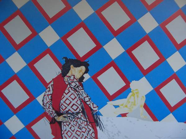 池田 満寿夫、撮影中、希少な額装用画集より、美品、新品額装付、拍卖