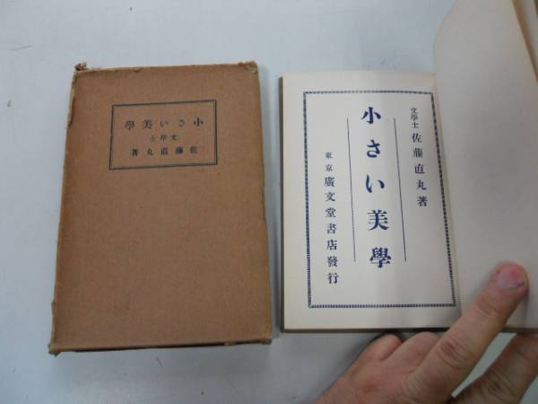 ●P116●小さい美学●佐藤直丸●広文堂●大正15年●美意識構成美的価値感情移入芸術結論●即決拍卖