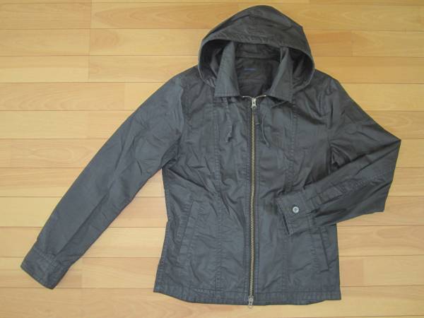 ★CUSTOM CULTURE byPAZZO 綿100%特殊加工 フーデッドジャケット★黒size44★拍卖