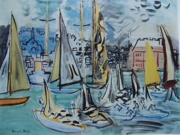 Dufy、Port at Deauville、希少画集画、新品額付拍卖