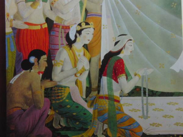 中村岳陵、仏誕図、希少画集画、新品高級額装付拍卖