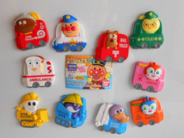 ★Jjk11KZアンパンマンくっつくんです61全10種はたらくのりもの:♂BANDAIバンダイ♀100円〓015174_c拍卖