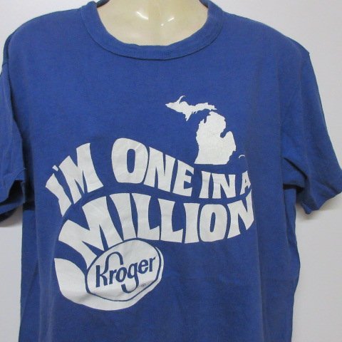 アメリカ製 オールド Tシャツ M Kroger 100%COTTON ベルハシーン タグ年代 80s ヴィンテージ USA古着 sy1879拍卖