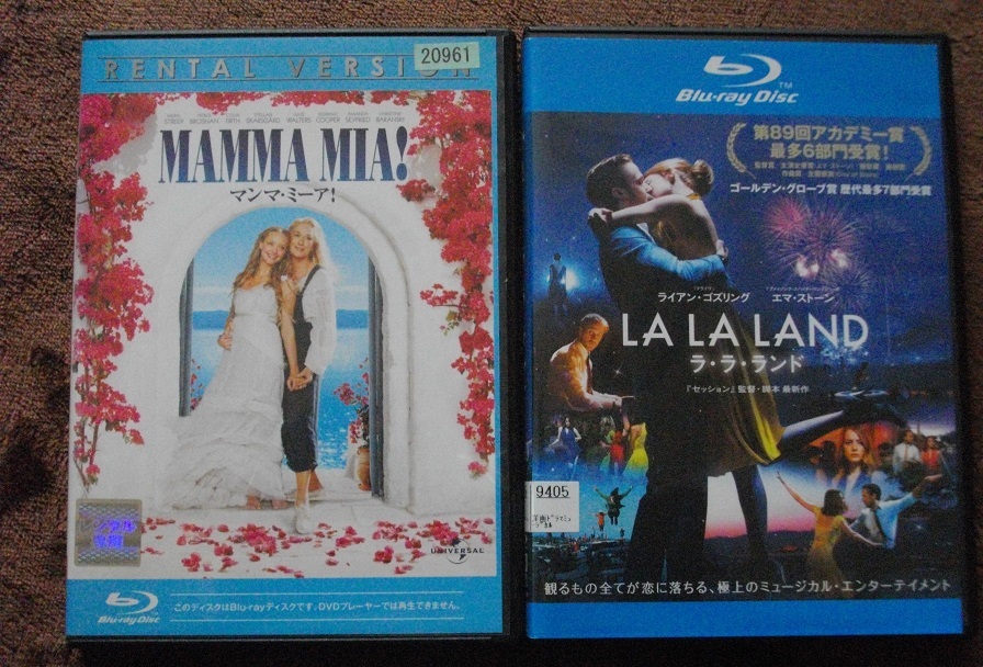 「マンマ・ミーア!」 「ラ・ラ・ランド」   レンタル版 ブルーレイ 2本セット  中古    送料無料  br182拍卖