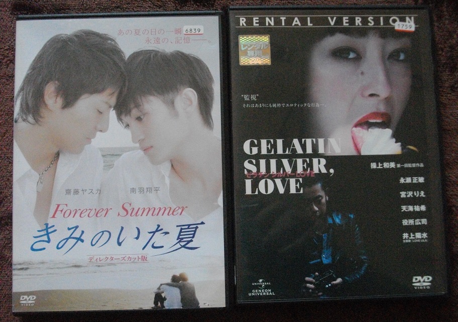 「きみのいた夏」 「ゼラチン・シルバー・ラブ」   レンタル版 DVD 2本セット  中古    送料無料  633拍卖