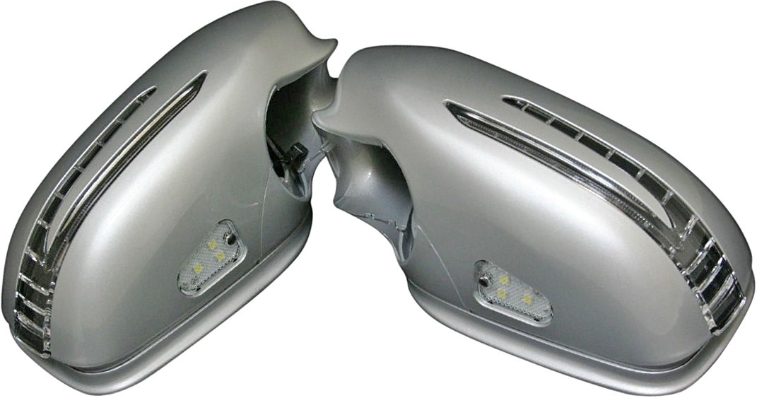 【M's】W221 ベンツ AMG Sクラス 前期 (2005y-2009y) アロースタイル ドアミラーカバー (シルバー) S350 S500 S550 S600 S63 S65 社外 2408拍卖