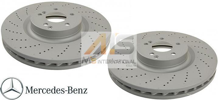 【M's】ベンツ W221 S600 / W216 CL600 (V12) 純正品 フロント ブレーキディスクローター 左右//正規 2214210812 1724210600 2044211212拍卖