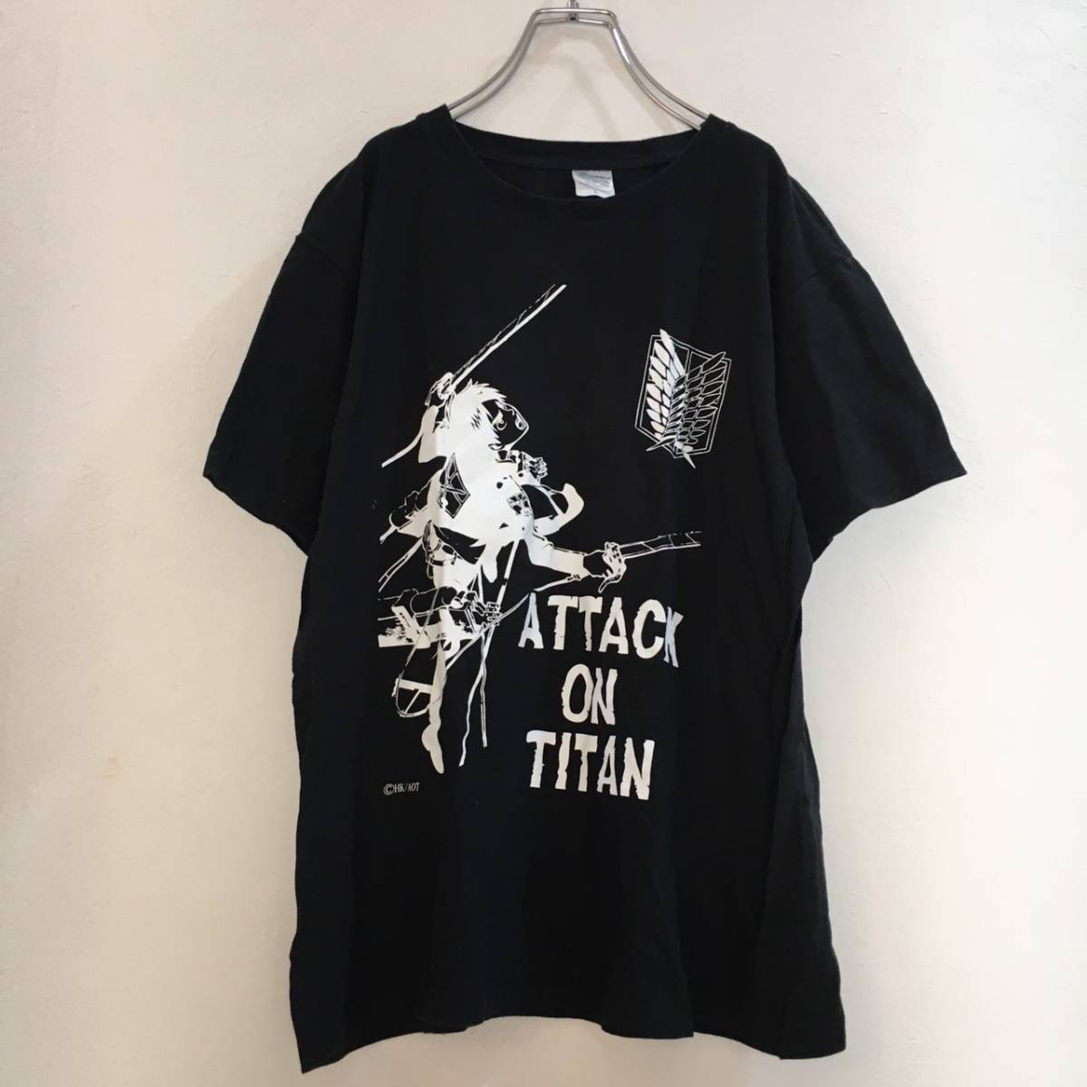 ネコポス対応★進撃の巨人 Tシャツ 半袖 正面 プリント エレン・イェーガー Lサイズ拍卖