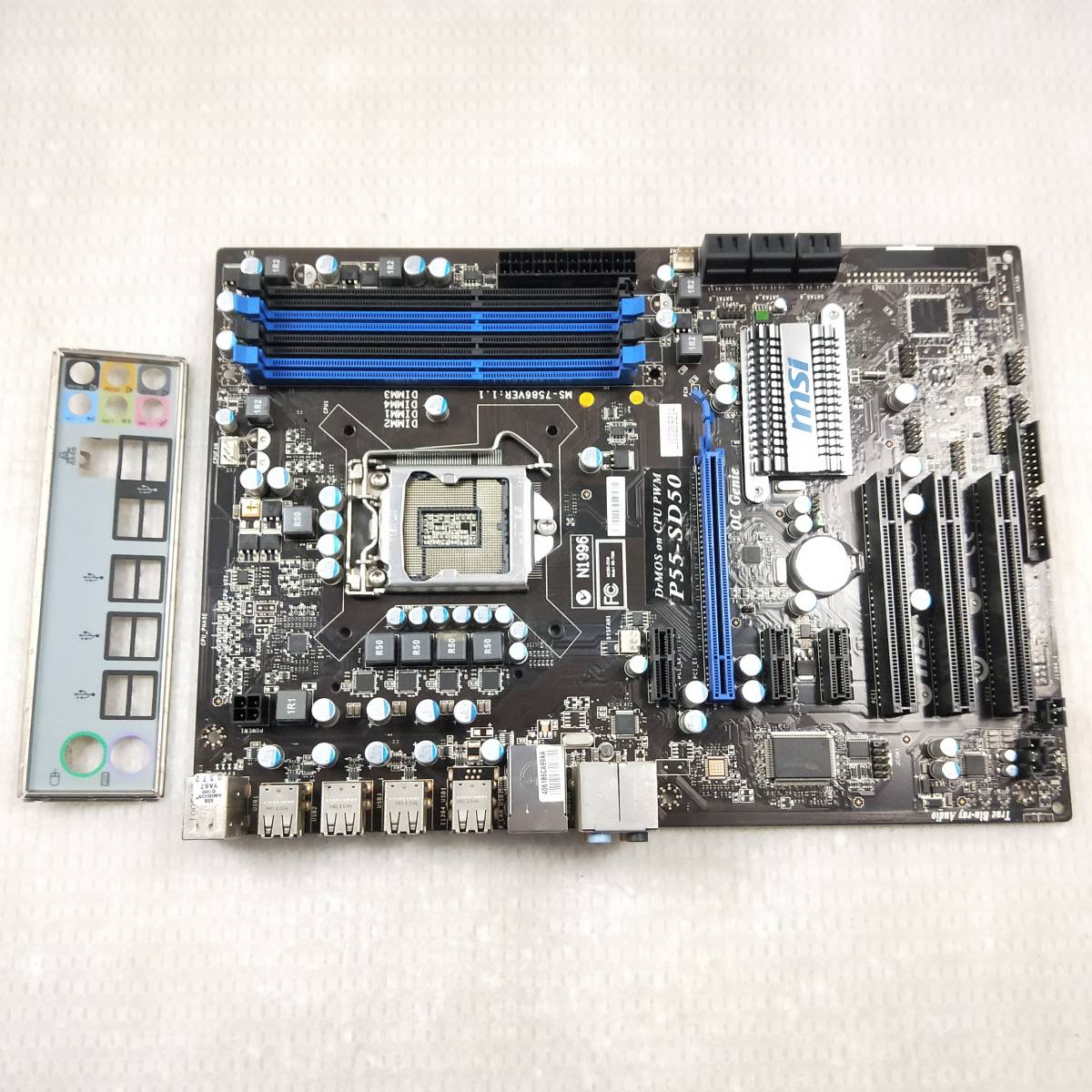 【中古パーツ】BIOS確認のみ、MSI P55-SD50 マザーボード LGA1156 ■MB1230拍卖