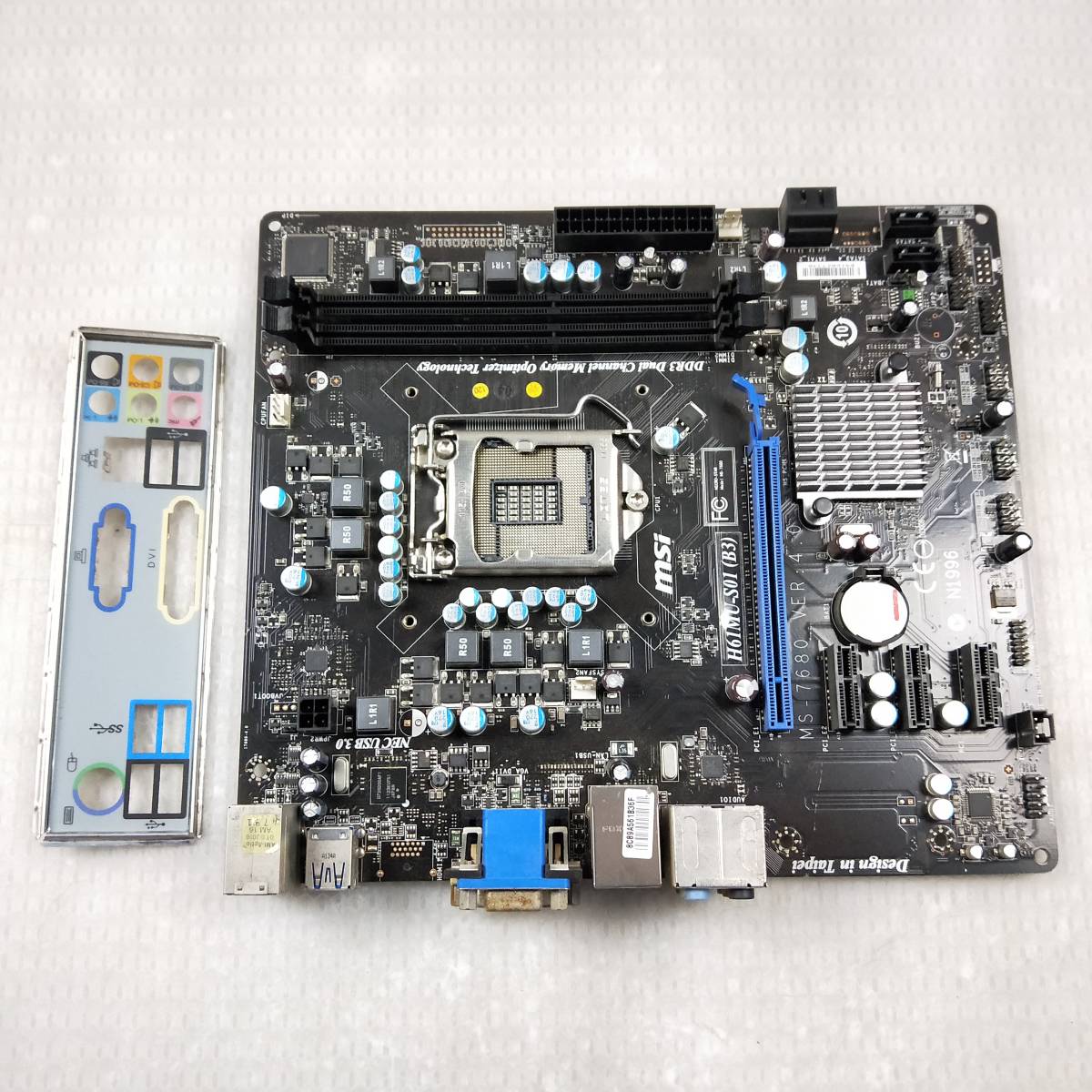 【中古パーツ】BIOS確認のみ、MSI H61MU-S01(B3) マザーボード LGA1155 ■MB1198拍卖