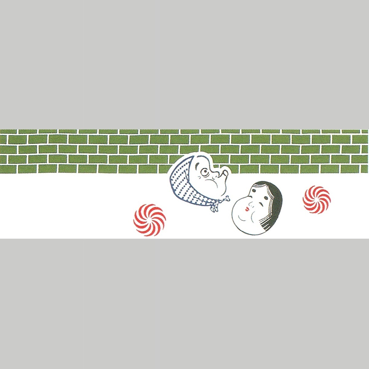 手拭「おかめ ひょっとこ 」てぬぐい 東京本染手拭 謡220-8653拍卖