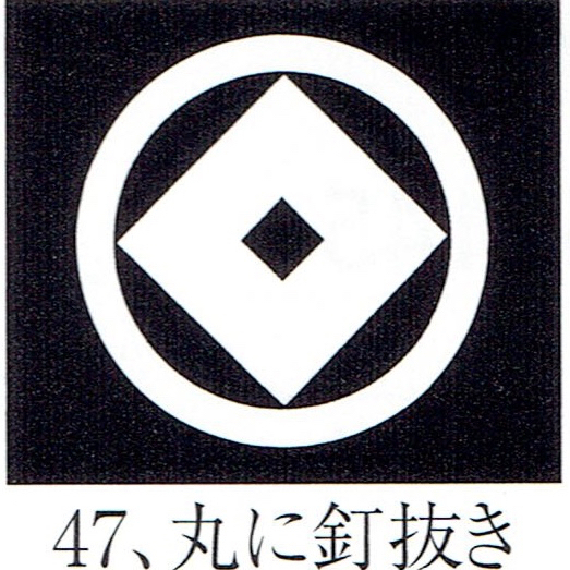 貼り紋「女貼紋」黒地用(6枚1組)「丸に釘抜き」 き188-25362-47拍卖