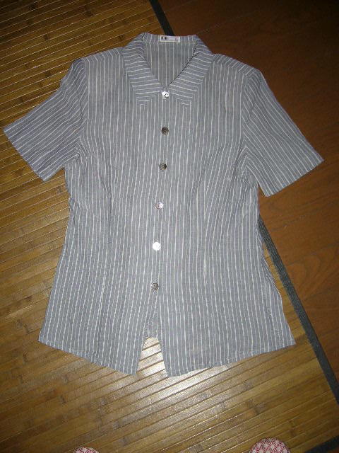 797-26♀:DAKS ダックス ロンドン シャツジャケット size.11R 色.ライトグレー 日本製 ブリティッシュ拍卖