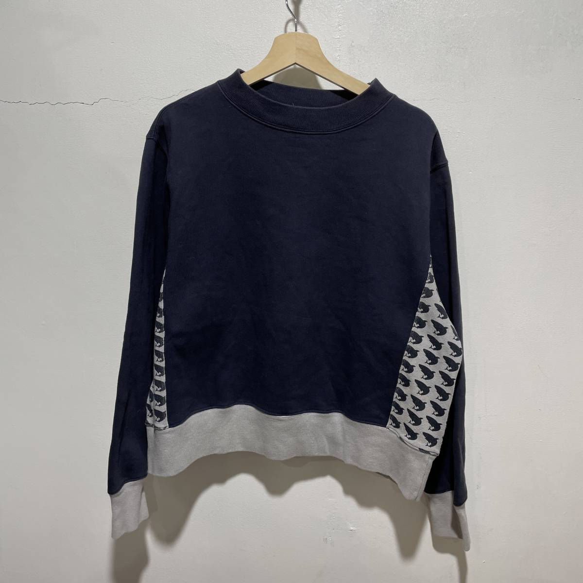 ☆送料無料☆ReynSpooner☆レインスプーナー☆切替えスウェット☆サメ☆メンズM☆ネイビー☆H21c拍卖