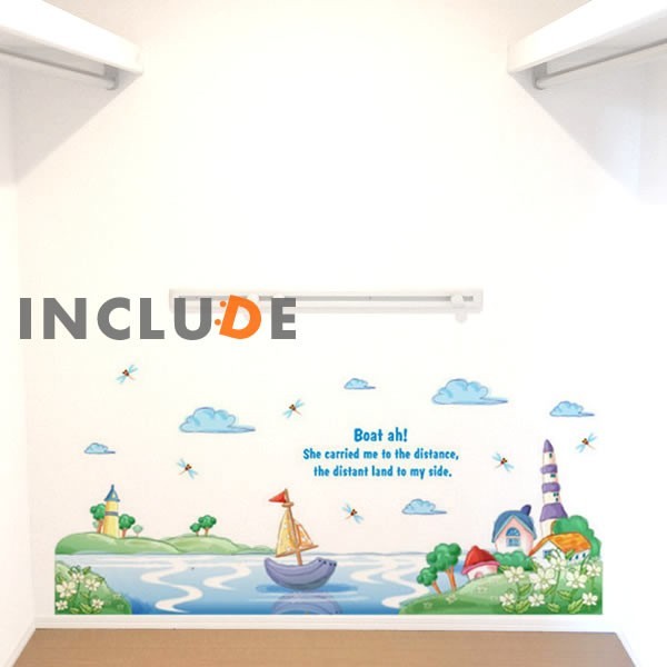 ウォールステッカー 海 ヨット かもめ お風呂 漫画 まんが とんぼ ゲーム ロールプレイング 旅行 旅 旅立ち 冒険 アイラン拍卖