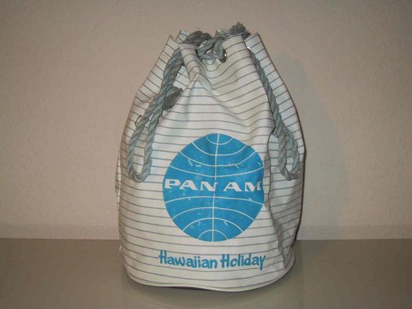 1960年代 中古 パンナムバッグ(PanAm) ホワイト(ビーチバッグ) #9拍卖