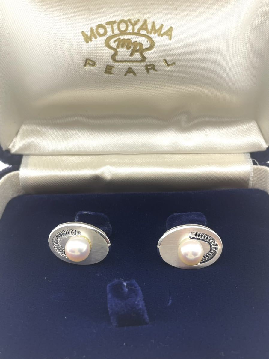 SILVER刻印 アコヤ真珠 アコヤパール カフリンクス 拍卖