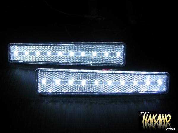 トラック用 LED ステップライト R/L ホワイト マーカー 反射板 サイドランプ ドア下ランプ 反射ランプ 拍卖