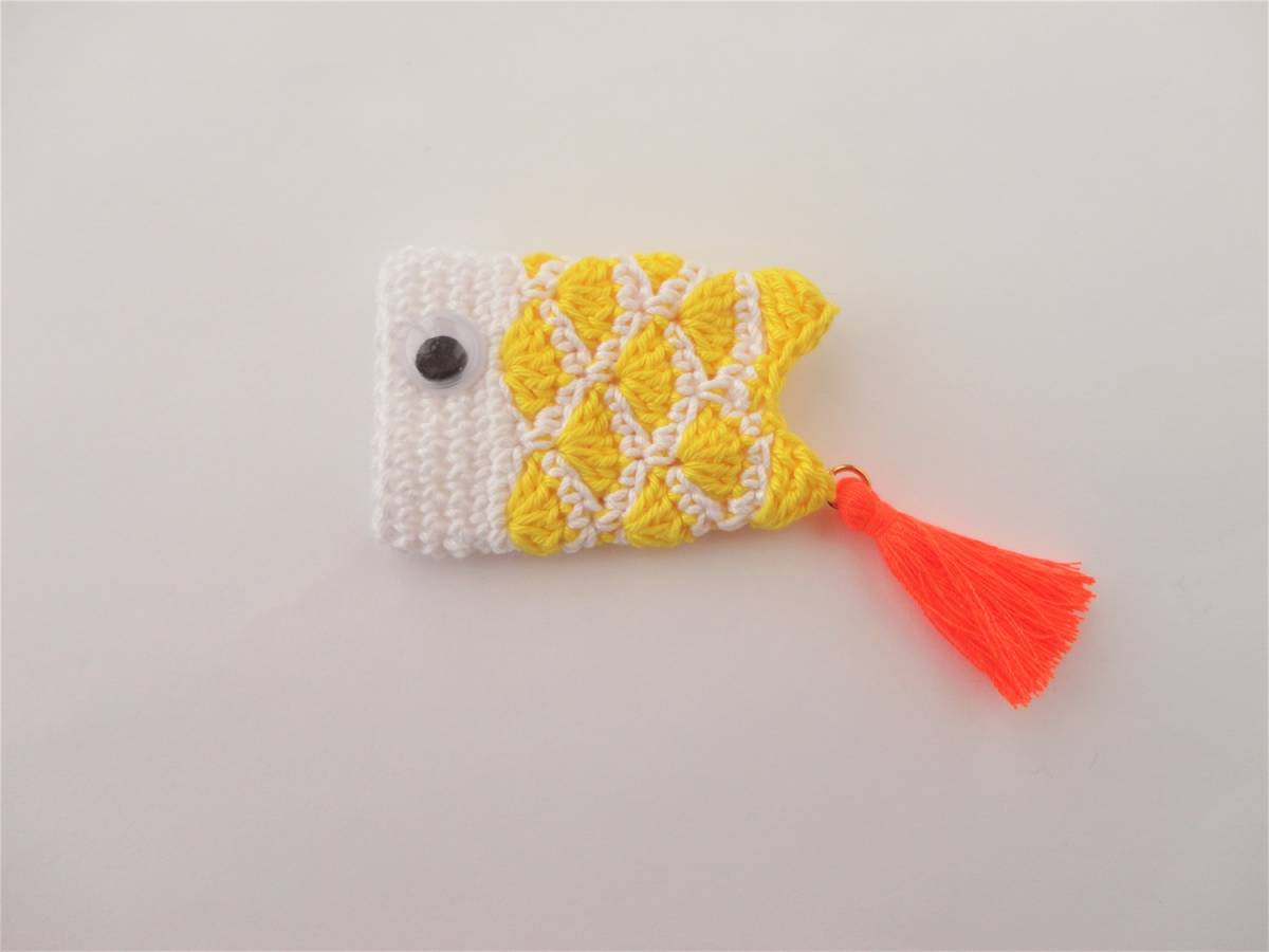 鱗が素敵な☆彡鯉のぼりのブローチ*レース編み*ハンドメイドa723∴再販∴拍卖