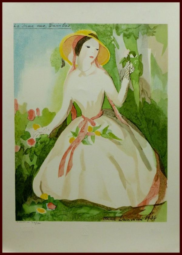 ☆☆☆リトグラフ ローランサン 「椿姫」拍卖